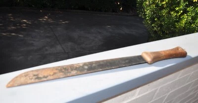 Machete, functional, plastic handle, steel blade, used, vintage, some rust $25 - image 1 of 2