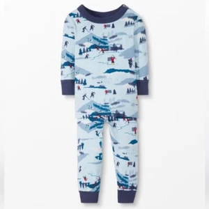 Hanna Andersson Winter Games Long John Pajama Set Size 6-7 - Picture 1 of 10