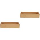  2 Pack Bamboo Boxes for Storage Container Small Containers Jewelry