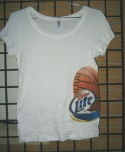 Ladies BELLA Miller LITE Basketball NCAA Beer T Shirt Top MD march tournament - Picture 1 of 7