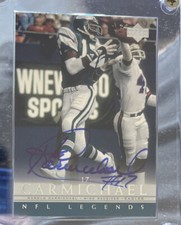 Harold Carmichael 2000 Upper Deck Legends Autograph plus 1974 Rookie Card HOF