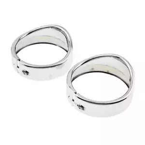 Harley Davidson 4.5" 4-1/2" Passing / Auxiliary / Spot Light Trim Rings - Picture 1 of 3