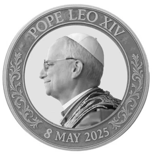 Médaille 1 Once Argent Election du Pape Léon XIV 2025 - Imagen 1 de 2