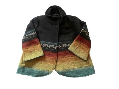 Chaqueta Billabong De Colección Para Mujer Talla M Mezcla de Lana Suroeste Capa Corta Manga 3/4 Foto 1 de 4