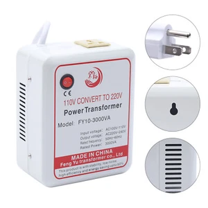 3000W Power Transformer Step Up Voltage Converter Adapter 110V-120V to 220V-240V - Picture 1 of 11