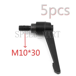 5 pcs Machinery M10 x 30mm Threaded Knob Adjustable Handle Clamping Lever - Picture 1 of 2
