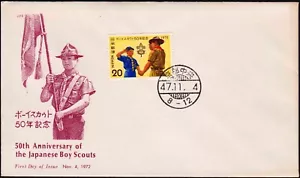 JAPAN 1972-11-4 50th Anniversary of the Boy Scouts,Cub Scout,FDC - Picture 1 of 1