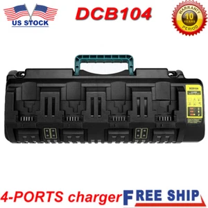 DCB104 Fast Charger For DEWALT 18V/20V/60V MAX Multi-Port Fast Charge 4 at once - Picture 1 of 9