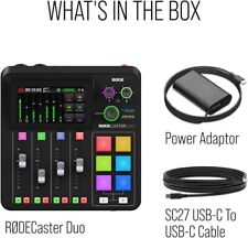 Rode RODECaster Duo Integrated Audio Production Studio Live Streaming Mixer 