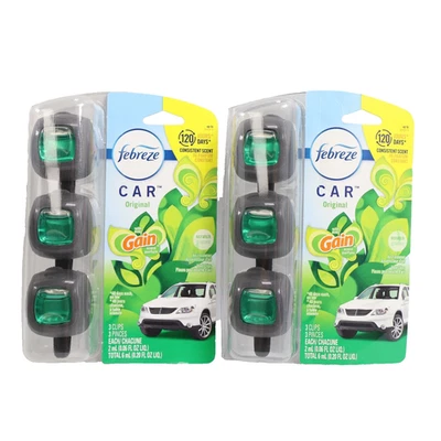 PACK de 2 clips de ventilación automotriz para ambientador de aire Febreze para automóvil, ganancia original de 3 quilates cada uno Foto 1 de 4