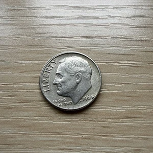 1964-D Roosevelt Dime – 90% Silver – Denver Mint U.S. Coin - Picture 1 of 5