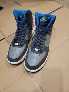 Nike Air Force 1 315121-016 Mens Gray Blue Lime Green AF1 '82 Size 10 BlueStitch - Picture 1 of 20