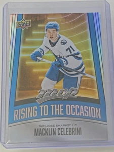 Macklin Celebrini - Rising to the Occasion RO-24 - 2025-26 Upper Deck MVP - Imagen 1 de 2
