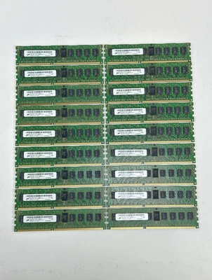 Micron 72GB Lote de 18x 4GB 1Rx4 PC3L-10600R RDIMM ECC DDR3 1333 MHz Memoria RAM Foto 1 de 3