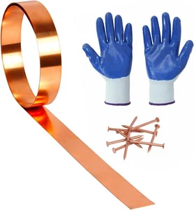 Rame lampeggiante puro al 99,95% - 16 oz 24 calibro 24 Ga, larghezza 1" x 10 piedi, - Foto 1 di 7