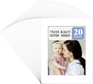 11x14 weiße Bildermatten 20er Pack säurefrei passend 85x11 Foto - Bild 1 von 18
