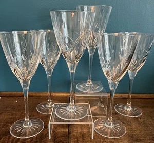Set of 6 Cristal D'Arques-Durand Cassandra Wine ~ Water Goblets 8.25" NWOB - Imagen 1 de 4