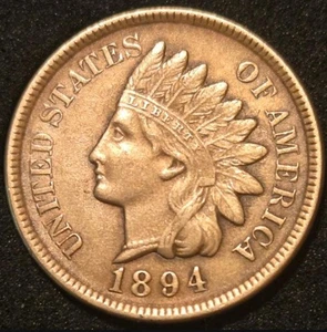 Penny Indian Head 1894 - RB ligeramente circulado - Imagen 1 de 4