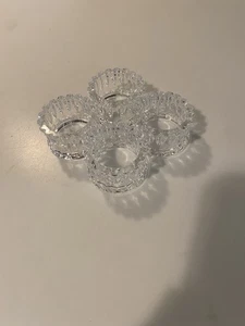 Juego de 4 servilleteros de cristal de plomo completo Gorham Nachtmann - Imagen 1 de 7