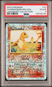 PSA 4 2002 Pokemon Legendary Collection Charmander 70/110 Reverse Holo Foil Rare - Picture 1 of 2