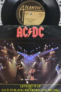 AC/DC 45 RPM-Let's Get It Up / Back In Black ( Live Dec 1981) UK PRESS Vinyl - Picture 1 of 6