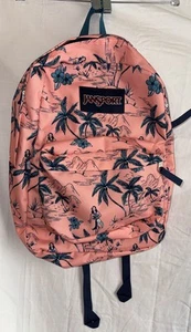 Mochila JanSport Rosa Azul Estampado Isla Tropical - Superbreak JS00T501 - Imagen 1 de 8