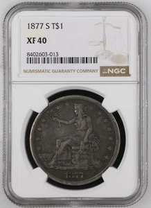 1877 S Trade Dollar NGC XF-40 - Bild 1 von 2