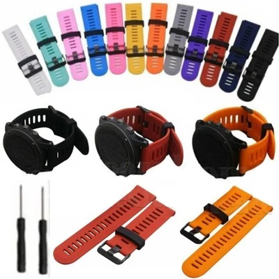 Per Garmin Fenix 3/3 HR Cinturino Cinturino Orologio Ricambio Silicone Cinturino Sport - Immagine 1 di 4