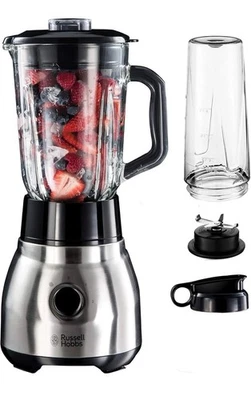 Russell Hobbs Frullatore elettrico, 600W, Tritatutto 2 velocità, Blender e borra - Immagine 1 di 4