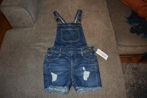 Cat & Jack Girls Denim Shorts Overalls NWT Size M (7/8) Lot of 2 - Picture 1 of 5