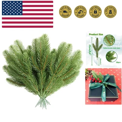 30 piezas Ramas de pino artificiales Plantas verdes Agujas de pino Hágalo usted mismo Accesorios para... Foto 1 de 4