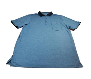 New TravisMathew Polo Shirt Men's Size XL Blue Short Sleeve Pocket Golf (NWT) - Picture 1 of 8