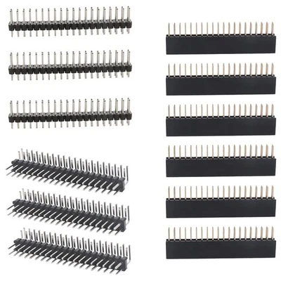 Kit 12 Pezzi Testata GPIO 40 Poli 20 X 2 Poli Angolo Retto GPIO Head8198 - Immagine 1 di 4