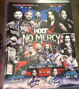 WWE NXT NO MERCY SIGNED MATCH CARD JOE HENDRY AUTOGRAPH GIULIA STARDOM DEBUT WOW - Picture 1 of 3