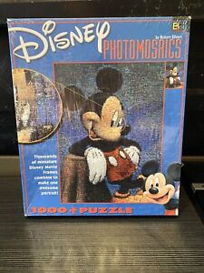 Disney Photomosaic Jigsaw Puzzle Mickey Mouse 1000 pcs Robert Silvers W/Poster
