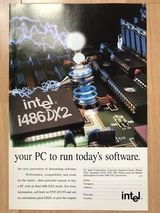 Intel 1993 Ad Pub Werbung - Afbeelding 1 van 1