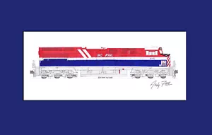 Canadian National BC Rail #3115 11"x17" stampa opaca firmata Andy Fletcher - Foto 1 di 1