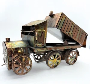 Vintage Copper Music Box Dump Truck King Of The Road - Picture 1 of 6