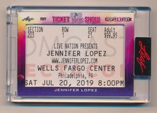 2022 LEAF POP CENTURY METAL LIVE IN CONCERT TICKET RELIC #LIC109 JENNIFER LOPEZ