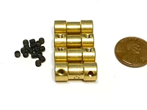 4 Pieces 2mm x 4mm 2x4 Motor Coupling Coupler Drive Shaft Connector boat rc A3 - Picture 1 of 3