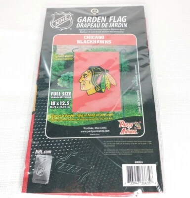 Chicago Blackhawks NHL 18"×12.5" Indoor/Outfoor Garden Window Flag New - Image 1 of 4