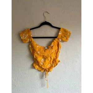 Anthropologie Free The Roses Woman Floral Print Crop Top, Size XS - Picture 1 of 8