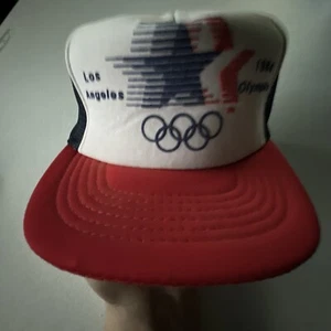 Vintage 1984 Los Angeles Olympics Baseball Hat Mesh Snapback Wow 39 Years Old!! - Picture 1 of 4