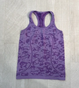 Lululemon Swiftly Racerback Tank sz 8 Purple Womens HIp Length - Picture 1 of 5