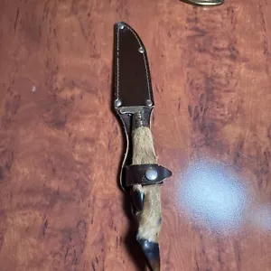 DDR Hirschfänger mit Rehfuß und Lederscheide Jagdmesser - Bild 1 von 4
