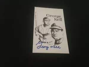 CARTOLINA AUTOGRAFA GEORGE KELL DETROIT TIGERS - Foto 1 di 1