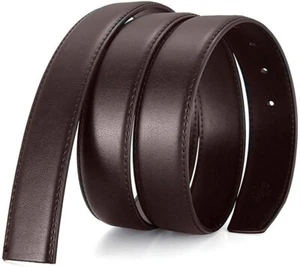 Men Leather Hole Belt Strap -28. 30. 32. 35mm Width, Replacement Belt, No Buckle - Picture 1 of 14