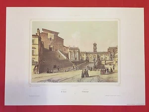 PH. BENOIST / LEMERCIER - ROMA 6 STAMPA RIPRODUZIONE di LITOGRAFIA ACQUERELLATA - Foto 1 di 1