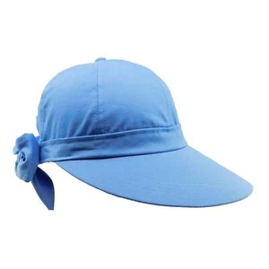 Gorra salvavidas de algodón ala ancha sombrero de golf para damas protector solar - Imagen 1 de 11