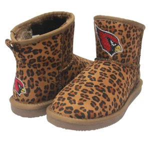 Officially Licensed NFL Women's LeopardPrint Bling Boot by Love Cuce 762398-J - Picture 1 of 83